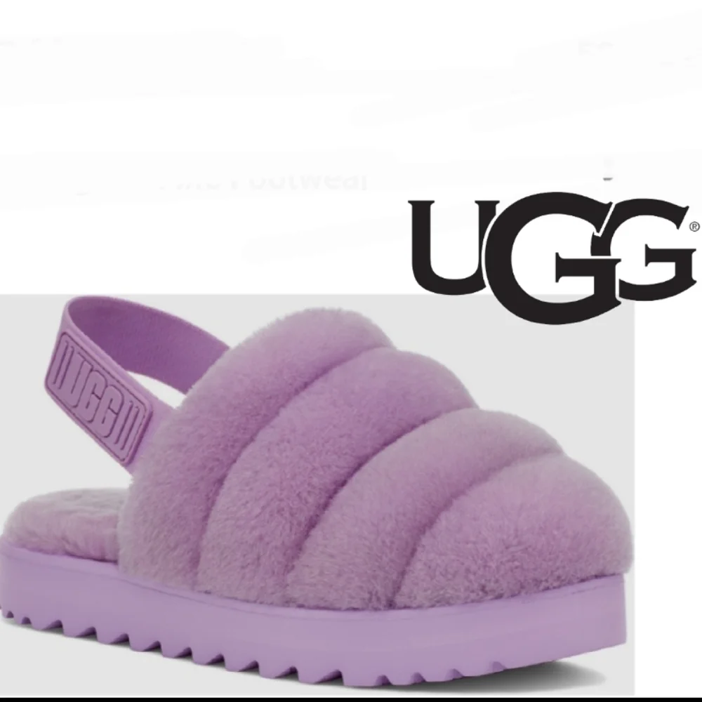 UGG Super Fluff Fur Slip-On Slingback Slipper Shoes